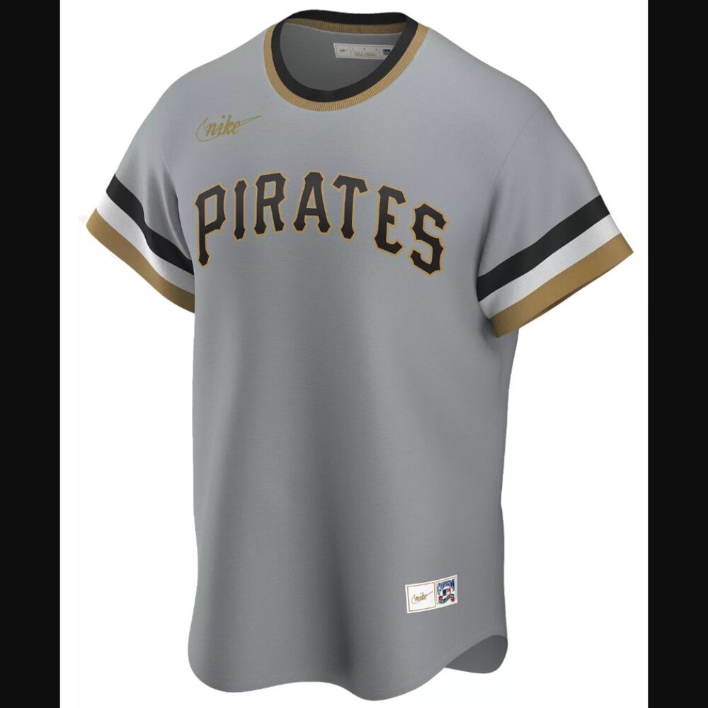 Men's Pittsburgh Pirates Roberto Clemente Nike Gray Road Cooperstown Collection